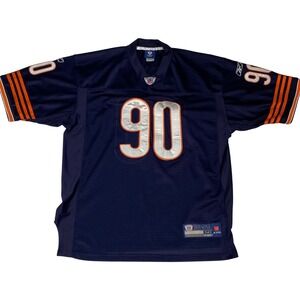 Reebok Chicago Bears Julius Peppers 90 NFL Jersey Navy Blue Misprint Mens 50